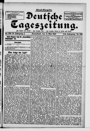 Deutsche Tageszeitung vom 11.05.1912