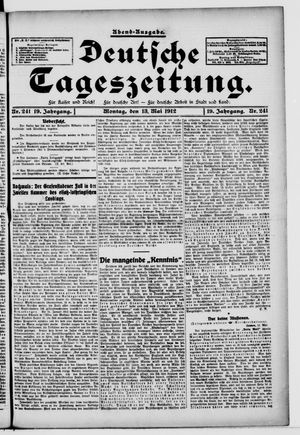 Deutsche Tageszeitung vom 13.05.1912
