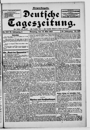 Deutsche Tageszeitung vom 14.05.1912