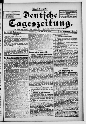 Deutsche Tageszeitung vom 14.05.1912