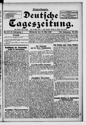 Deutsche Tageszeitung vom 15.05.1912