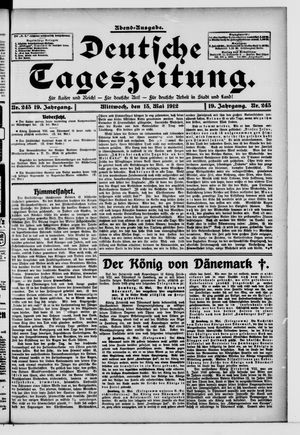 Deutsche Tageszeitung vom 15.05.1912