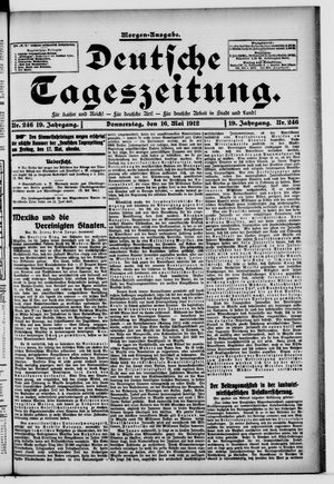 Deutsche Tageszeitung vom 16.05.1912