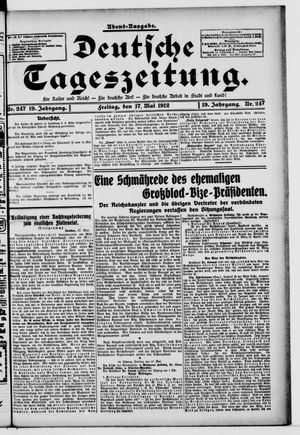 Deutsche Tageszeitung vom 17.05.1912