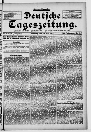 Deutsche Tageszeitung vom 19.05.1912