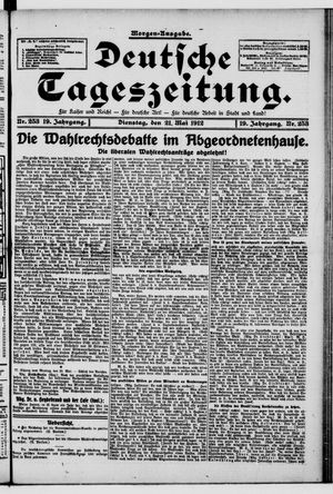 Deutsche Tageszeitung vom 21.05.1912