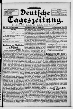 Deutsche Tageszeitung vom 22.05.1912