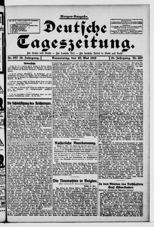 Deutsche Tageszeitung vom 23.05.1912