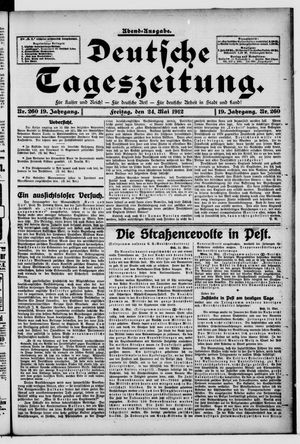Deutsche Tageszeitung vom 24.05.1912