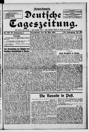 Deutsche Tageszeitung vom 25.05.1912