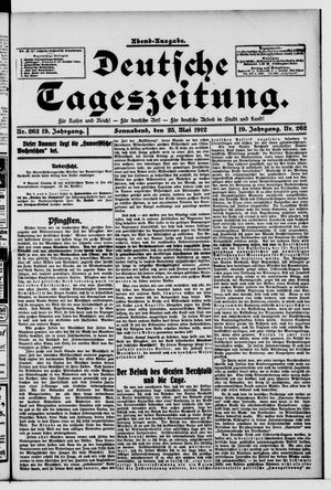 Deutsche Tageszeitung vom 25.05.1912