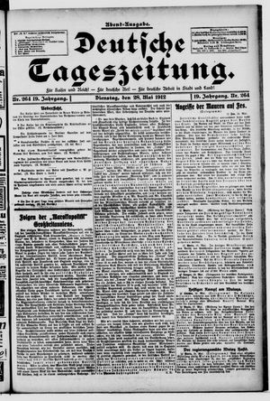Deutsche Tageszeitung vom 28.05.1912