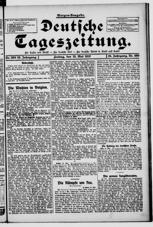 Deutsche Tageszeitung vom 31.05.1912