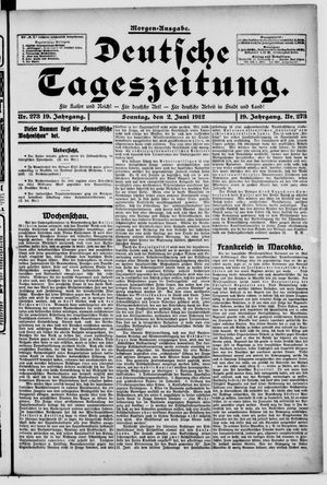 Deutsche Tageszeitung on Jun 2, 1912