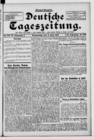 Deutsche Tageszeitung vom 06.06.1912
