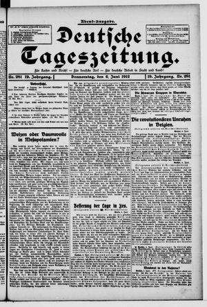 Deutsche Tageszeitung vom 06.06.1912