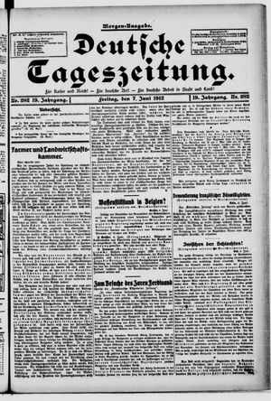Deutsche Tageszeitung vom 07.06.1912