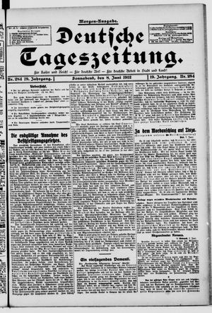 Deutsche Tageszeitung vom 08.06.1912