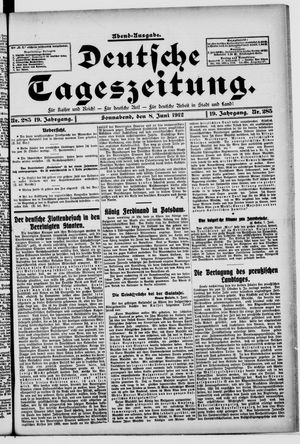 Deutsche Tageszeitung vom 08.06.1912