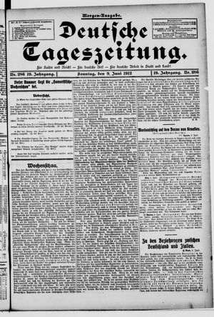 Deutsche Tageszeitung vom 09.06.1912