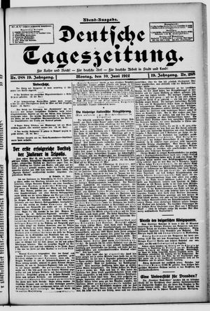 Deutsche Tageszeitung vom 10.06.1912