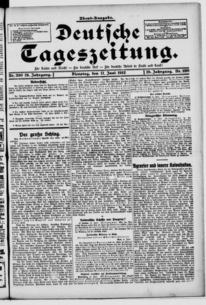 Deutsche Tageszeitung vom 11.06.1912