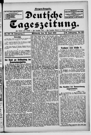 Deutsche Tageszeitung vom 12.06.1912