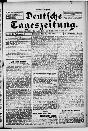 Deutsche Tageszeitung vom 12.06.1912