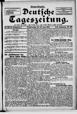 Deutsche Tageszeitung vom 13.06.1912