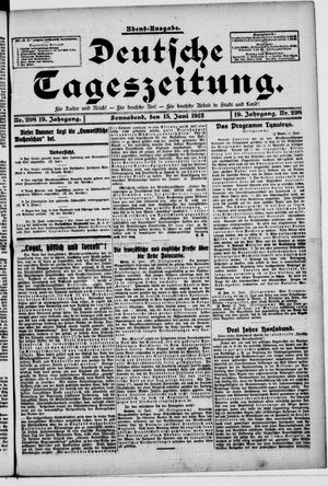 Deutsche Tageszeitung vom 15.06.1912