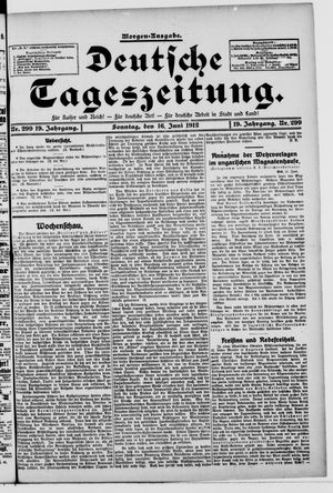 Deutsche Tageszeitung vom 16.06.1912