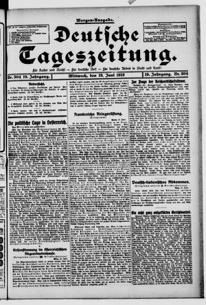 Deutsche Tageszeitung vom 19.06.1912