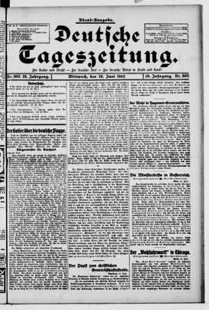 Deutsche Tageszeitung vom 19.06.1912