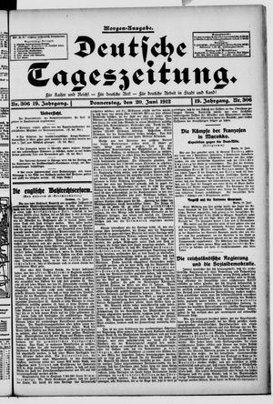 Deutsche Tageszeitung vom 20.06.1912