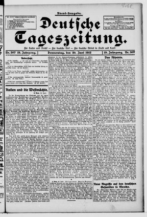 Deutsche Tageszeitung vom 20.06.1912