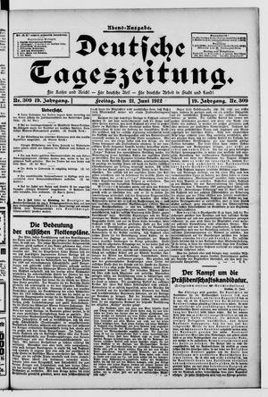 Deutsche Tageszeitung on Jun 21, 1912