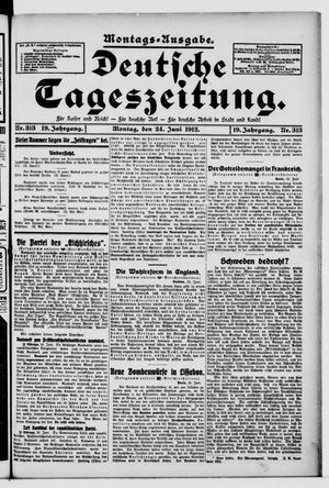 Deutsche Tageszeitung vom 24.06.1912