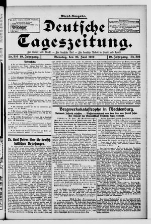 Deutsche Tageszeitung vom 25.06.1912