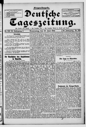 Deutsche Tageszeitung vom 27.06.1912