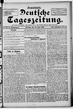 Deutsche Tageszeitung vom 28.06.1912