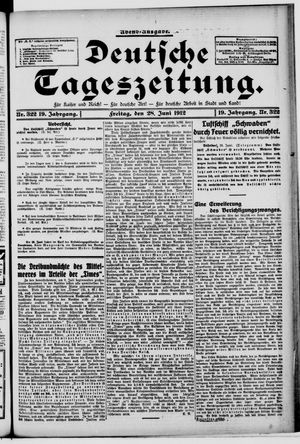 Deutsche Tageszeitung vom 28.06.1912