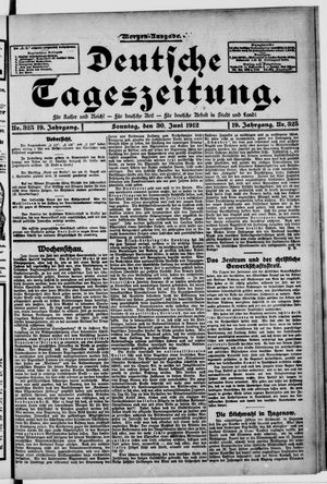 Deutsche Tageszeitung vom 30.06.1912