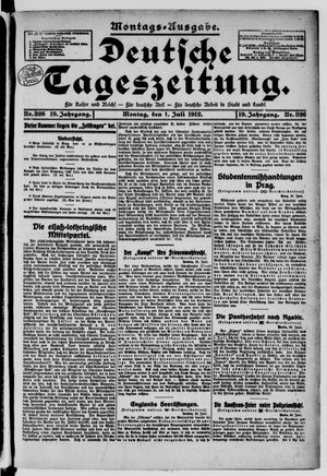 Deutsche Tageszeitung on Jul 1, 1912