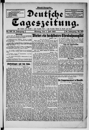 Deutsche Tageszeitung on Jul 1, 1912