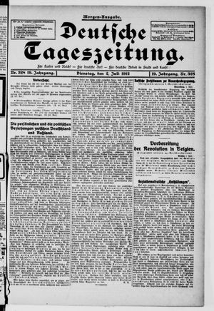 Deutsche Tageszeitung vom 02.07.1912