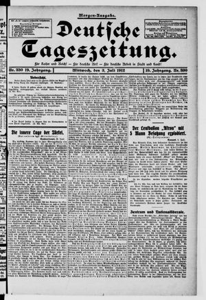 Deutsche Tageszeitung on Jul 3, 1912