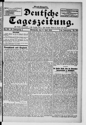 Deutsche Tageszeitung vom 03.07.1912