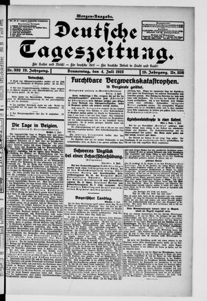 Deutsche Tageszeitung vom 04.07.1912