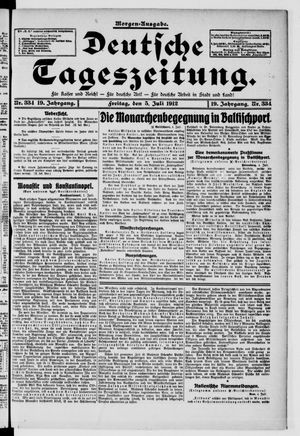 Deutsche Tageszeitung vom 05.07.1912