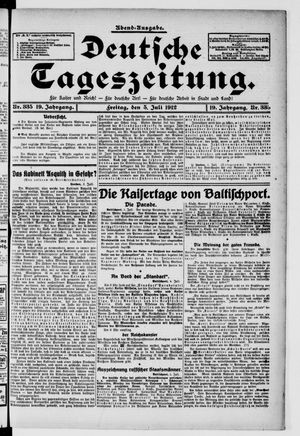 Deutsche Tageszeitung vom 05.07.1912